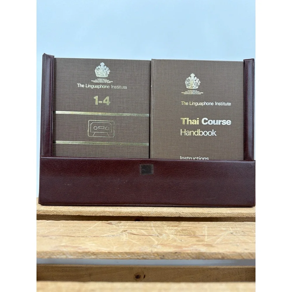 Vintage Linguaphone Institute Thai Course 4‎ Cassettes Books Case 1984 Language